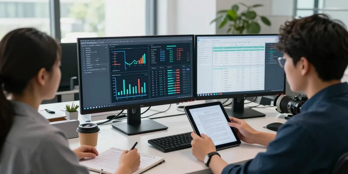 Document fraud detection process illustrated in a modern office, showcasing a team analyzing data on advanced screens.