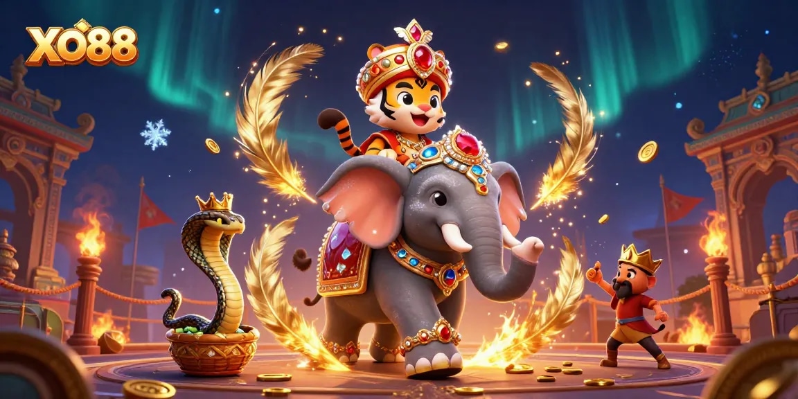 Experience thrilling action with XO88's vibrant casino scene featuring exotic characters.