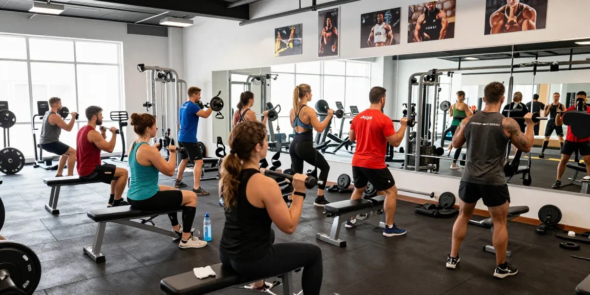 Steroide Boutique users engaged in dynamic fitness training, showcasing dedication and energy in a modern gym environment.