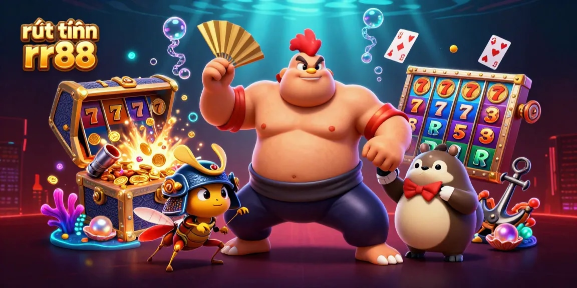 Experience thrilling action with rút tiền rr88 as powerful characters immerse in a vibrant casino scene.