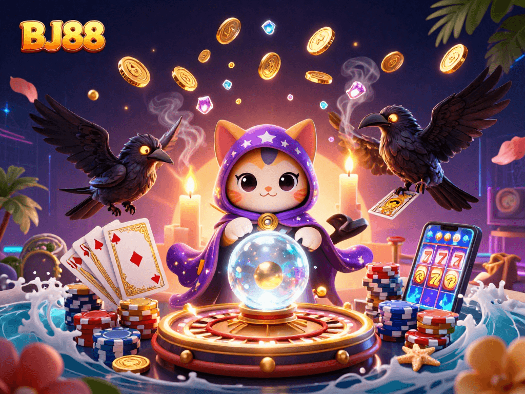 Experience thrilling moments at BJ88 casino with vibrant characters and dynamic game elements.