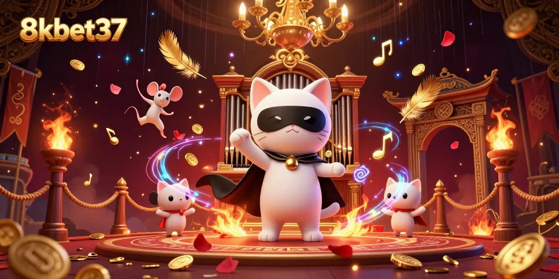 Experience the vibrant excitement of 8kbet37 with animated casino characters and immersive gaming elements.