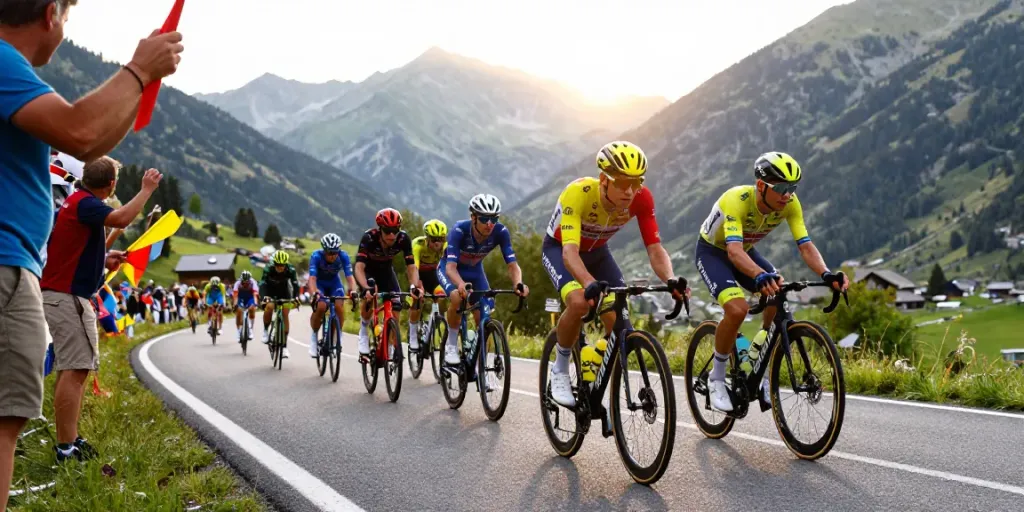 Scena di ciclismo italiano alla Vuelta a España 2026 con ciclista di elite in azione.