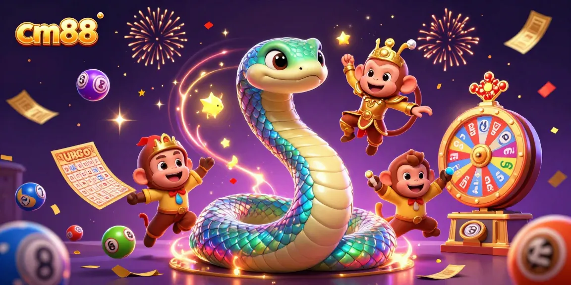Experience dynamic gaming with cm88 in a vibrant, magical casino scene filled with lottery excitement.
