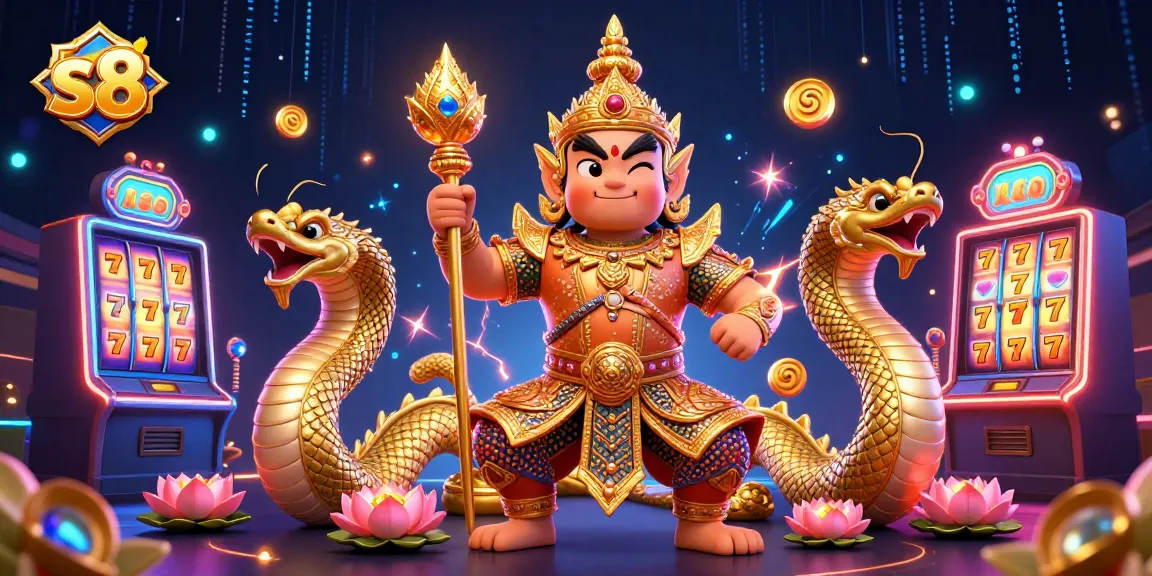 Experience winning thrills with s8 slot machines and lucky 7s in animated casino art.
