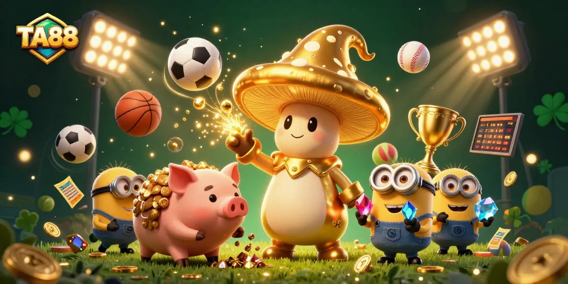 Engage with the exciting world of TA88, where a golden wizard channels winning magic in an immersive casino scene.