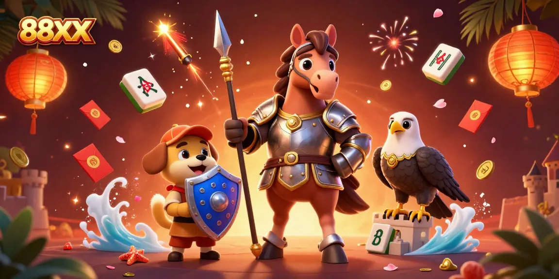 Engage with 88XX's thrilling casino experience through an animated scene of luck and excitement.