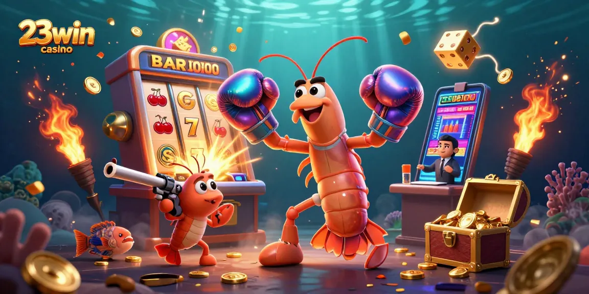 Experience exciting gameplay at 23win casino with vibrant characters and dynamic casino game elements.