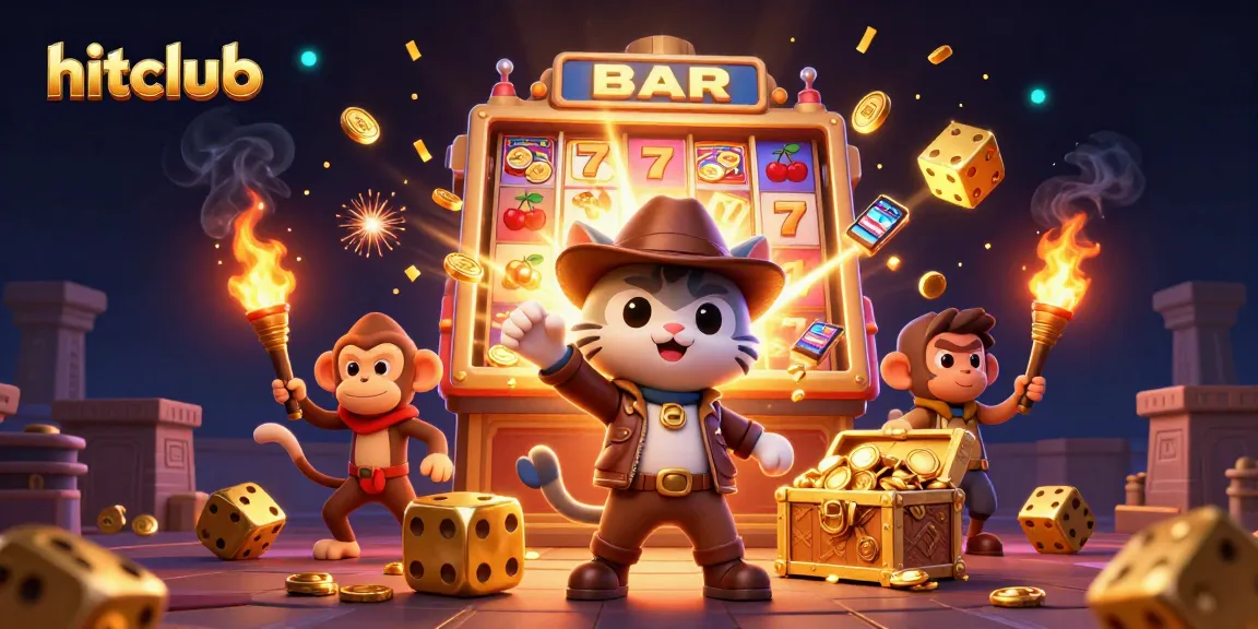 Hitclub offers thrilling gameplay with a golden artifact discovery in an exciting casino scene.
