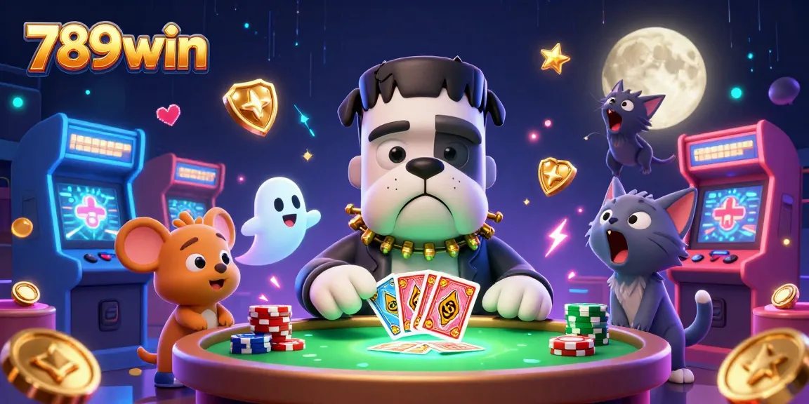 Engage in thrilling games with 789win's vibrant 3D casino illustration brimming with action and excitement.