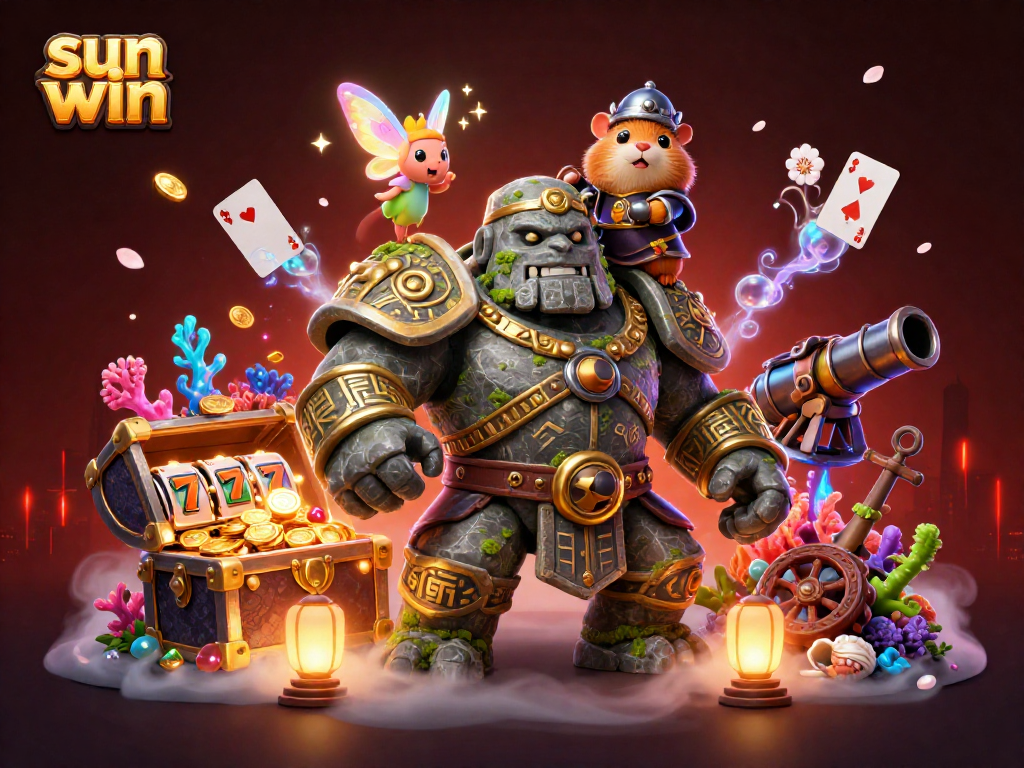 Win big at sun win with vibrant 3D characters and exciting casino elements.