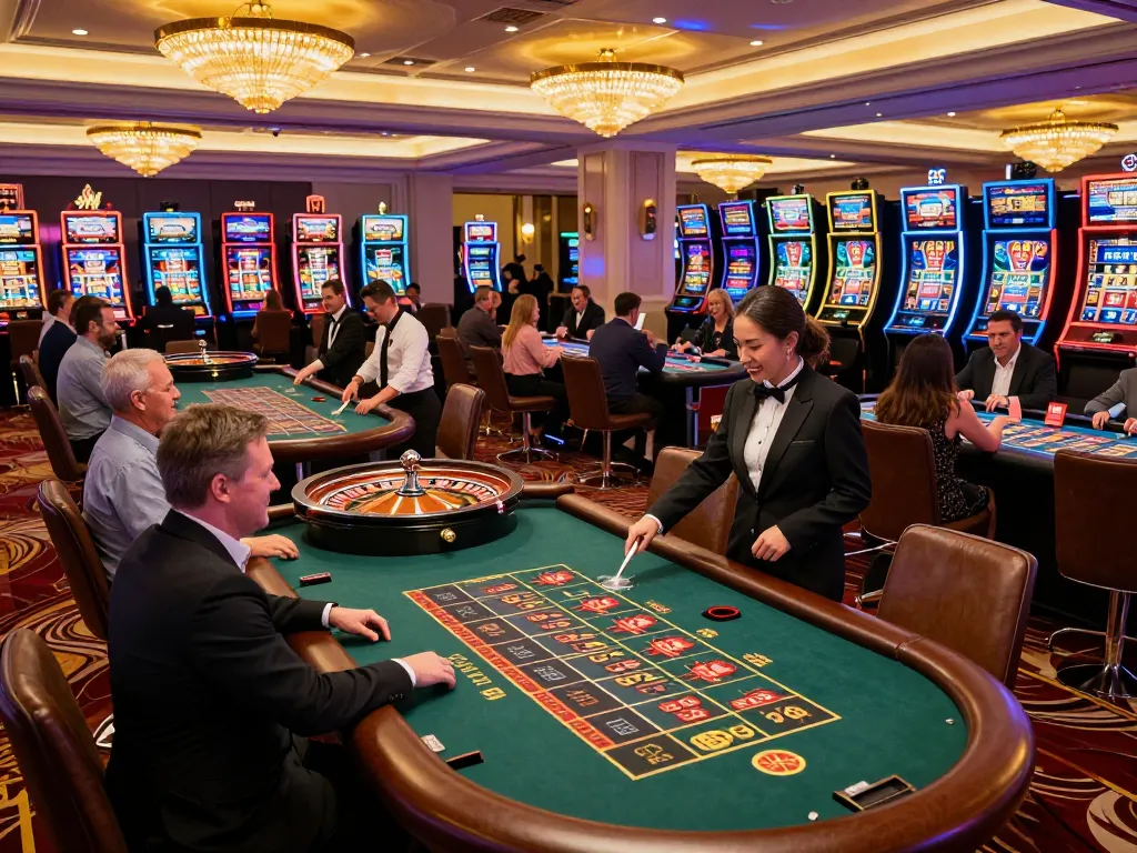 Players enjoying the excitement of roulette at 98win casino, showcasing vibrant gaming atmosphere