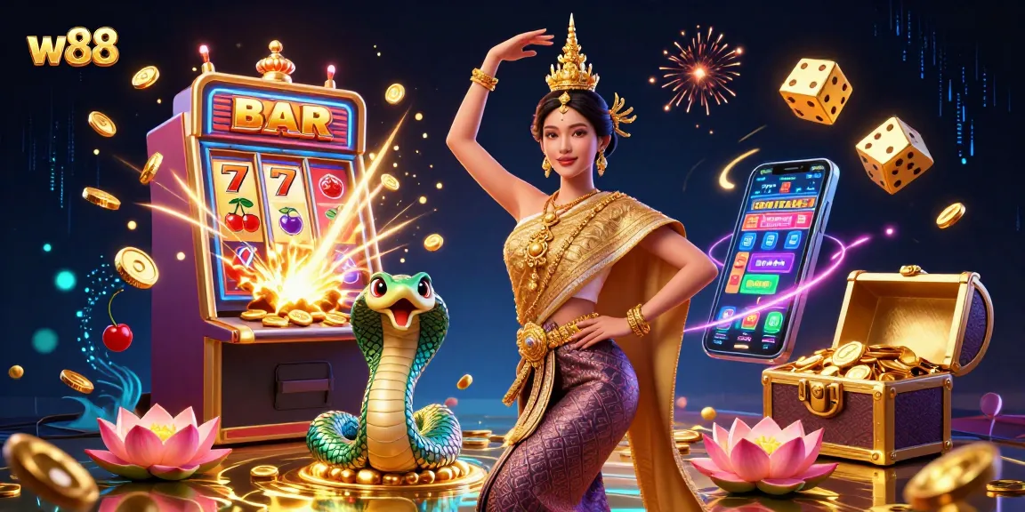 w88 illuminates players' jackpot dreams with vibrant Thai-themed casino magic.