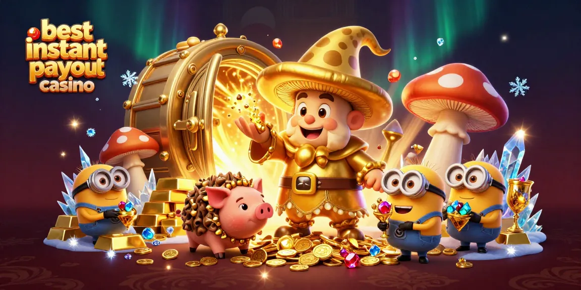 Experience the magic of the best instant payout casino, with golden treasures and enchanting characters.