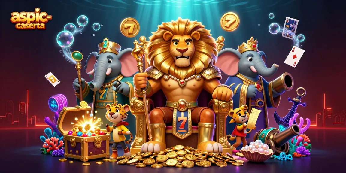 aspic-caserta showcases an exciting casino scene with vibrant slot reels and dynamic gold elements