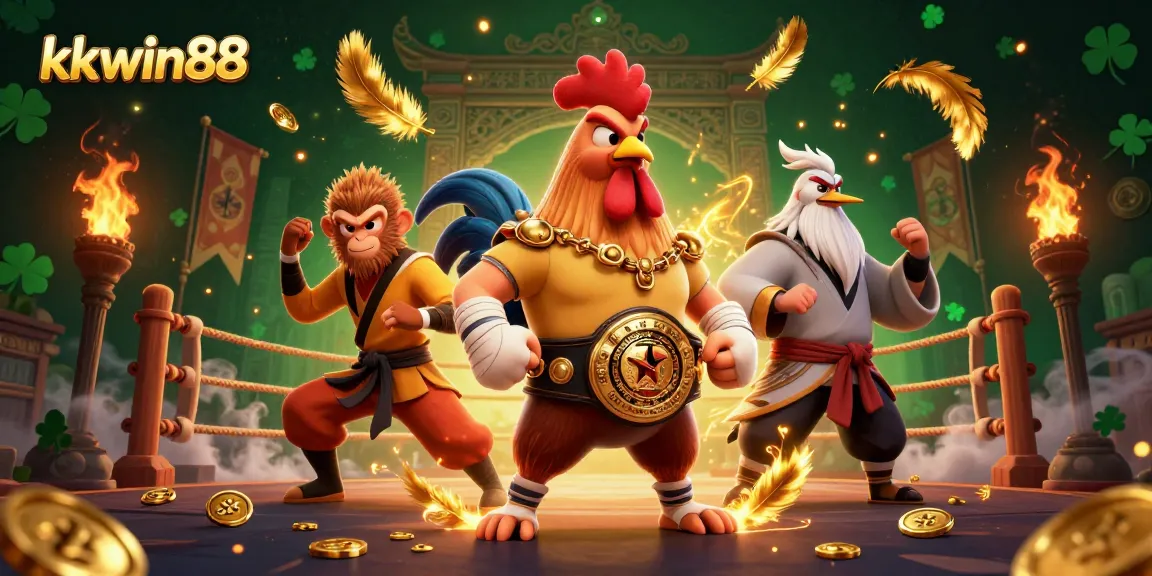 Engage with kkwin88's exciting casino atmosphere featuring vibrant characters and dynamic action.