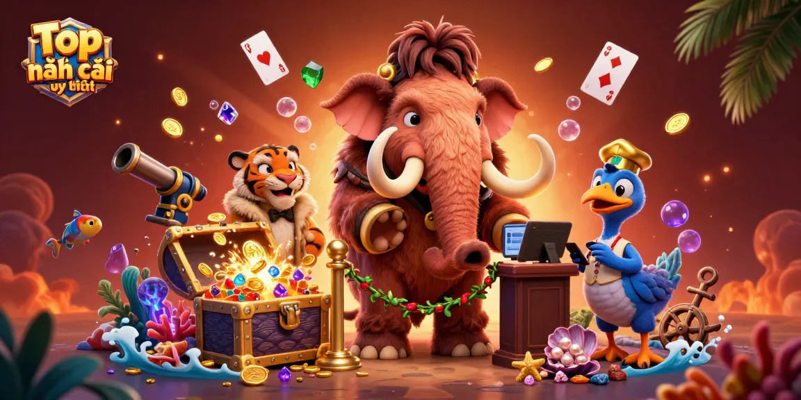 Bet on Top nhà cái uy tín with vibrant 3D characters highlighting an engaging casino scene