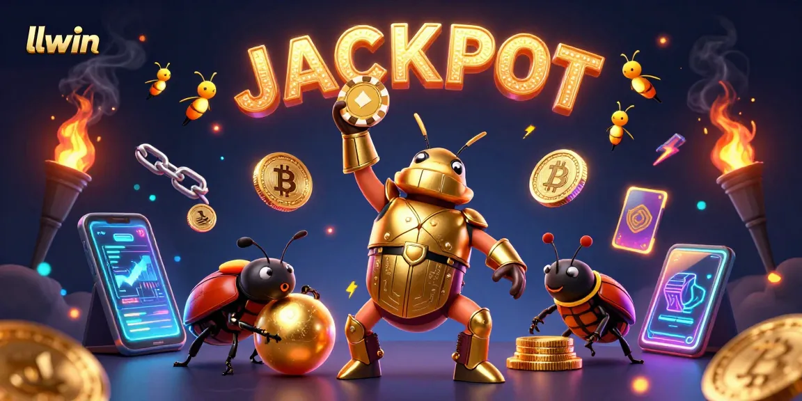 Spin and win big at llwin with colorful gaming characters, Bitcoin, and jackpots!