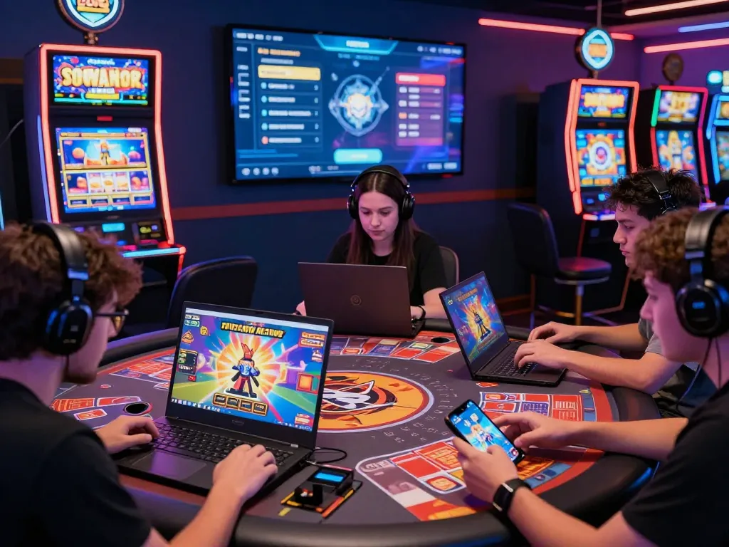 Exciting gaming experience on https://luck8g.net with players engaged in various online games showcasing vibrant graphics.