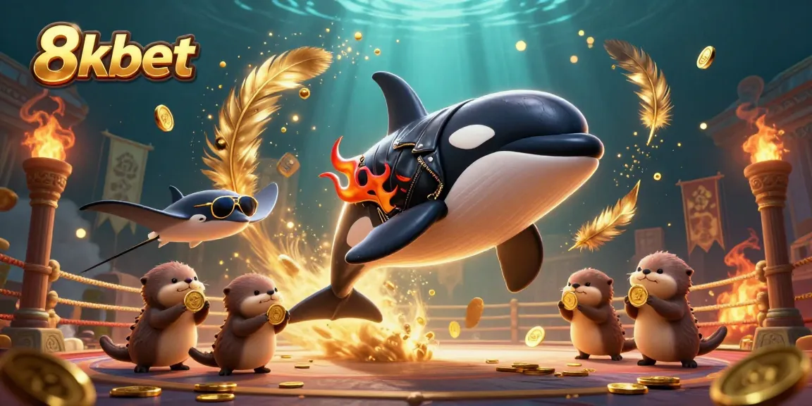 Experience thrilling gameplay with 8kbet featuring a dynamic underwater casino scene.