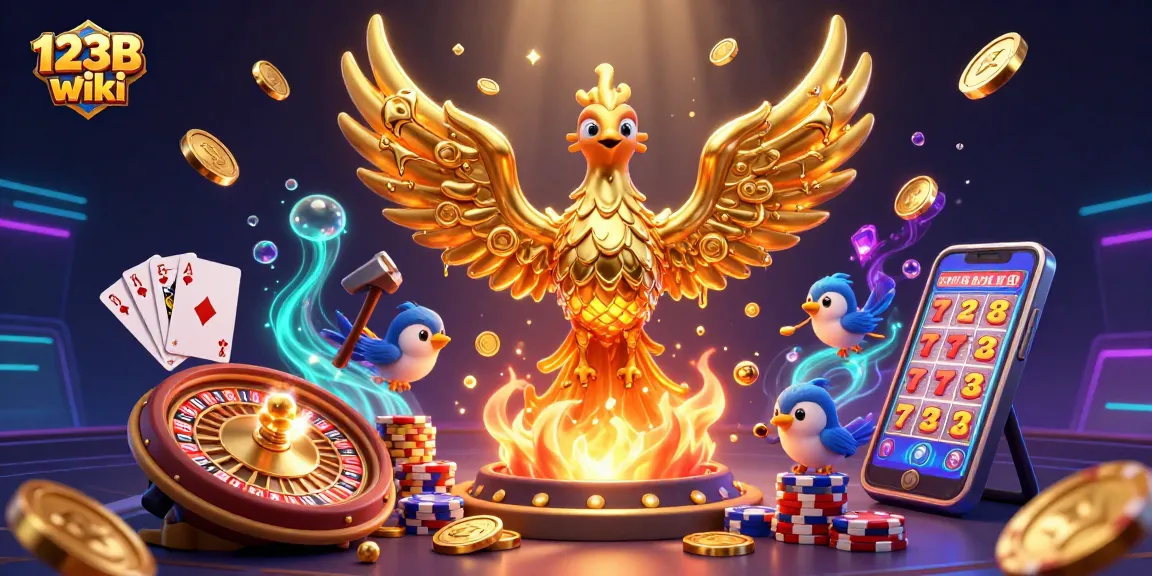 Engage with the 123B wiki's dynamic casino world featuring a golden phoenix and vibrant gaming elements.