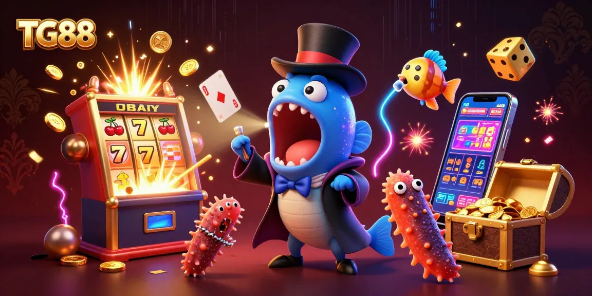 Engage with TG88's dazzling casino world featuring vibrant characters and exciting gameplay.