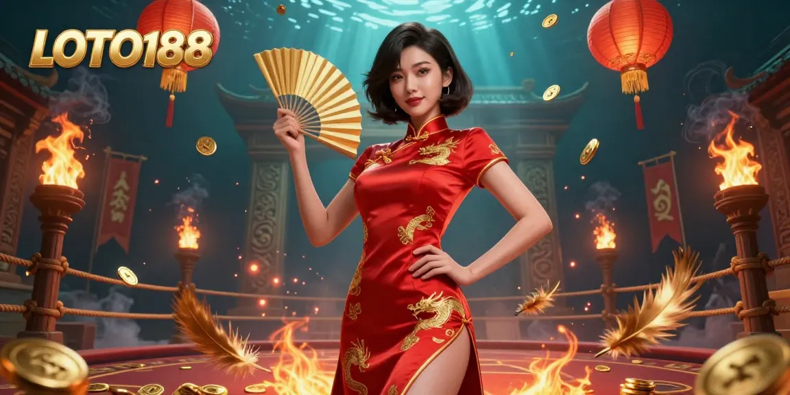 Engage with LOTO188's vibrant gambling scene of Asian elegance, featuring dynamic elements and rich visuals.