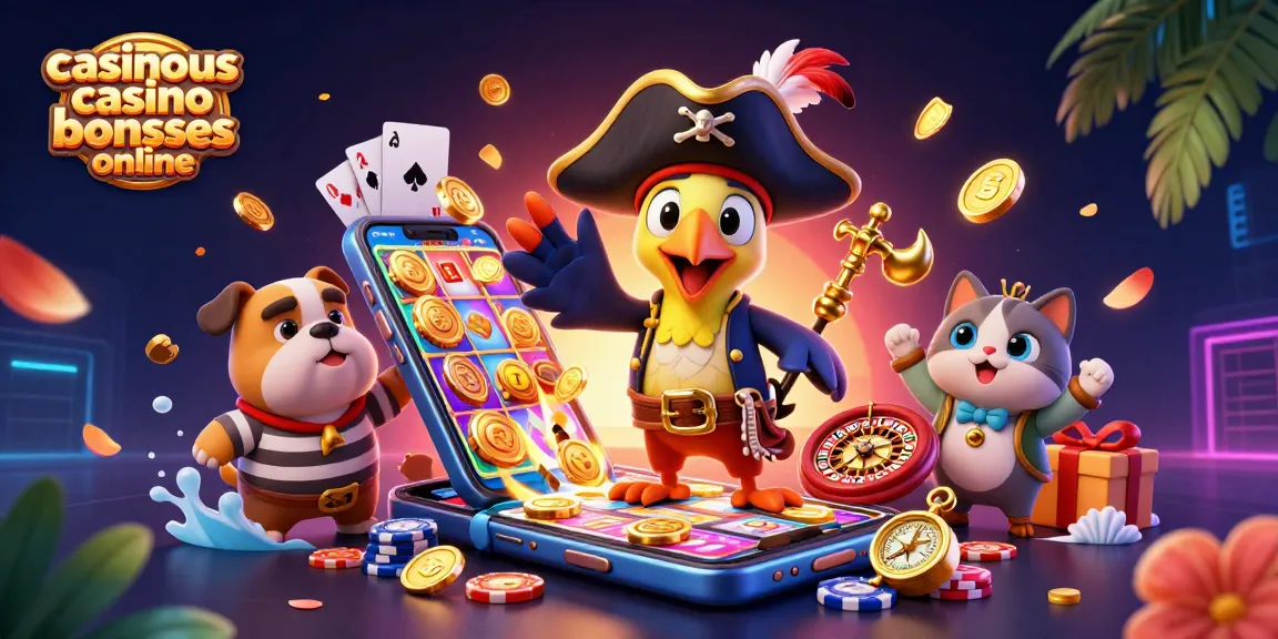 Experience thrilling casinous casino bonuses online with pirate-themed characters and engaging game elements.
