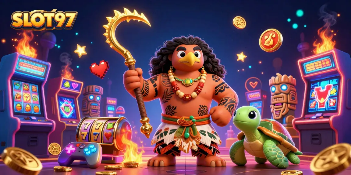 SLOT97 showcases a vibrant slots scene featuring dynamic characters and engaging game elements.
