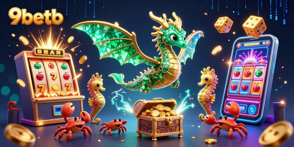 Win big at 9betb with a lavish casino scene showcasing thrilling games and vibrant rewards.