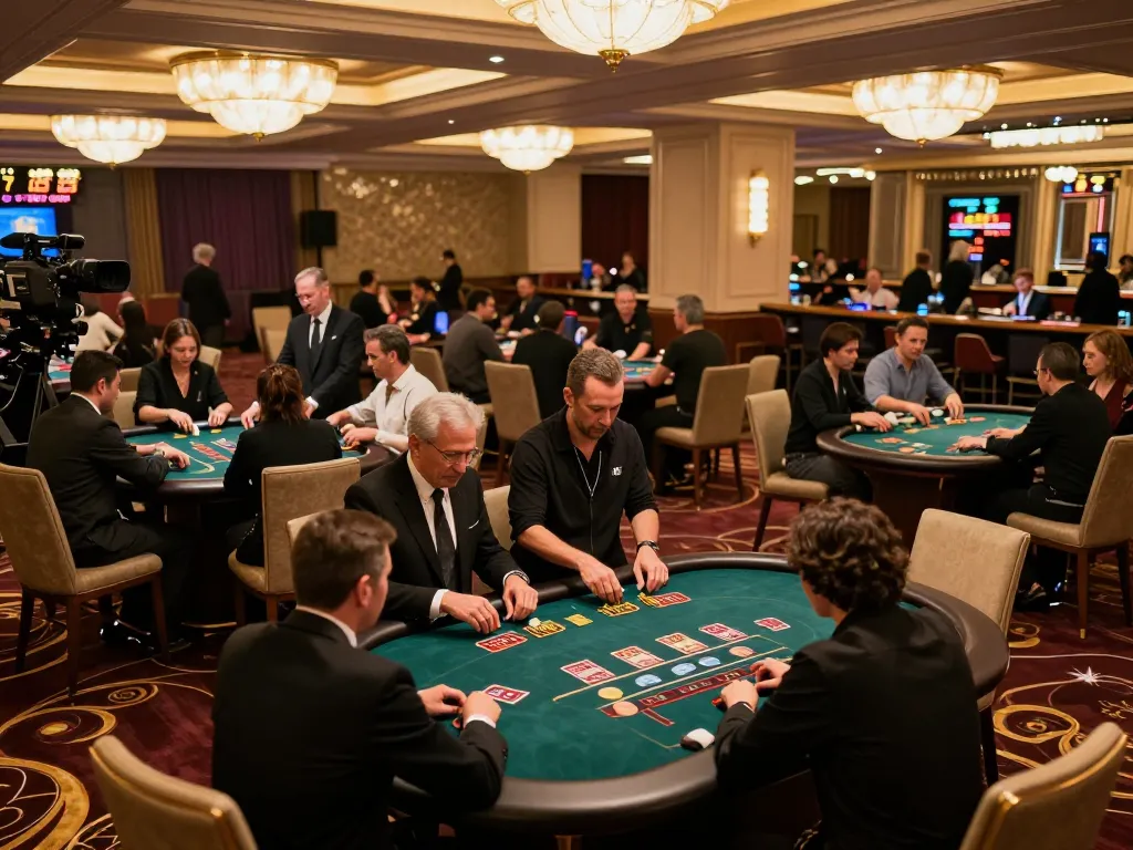 lc88 players enjoying intense blackjack action at a luxurious casino table
