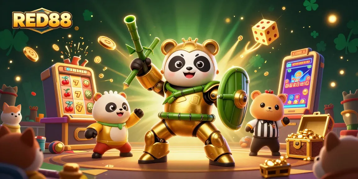 Engage with the exciting world of RED88's casino action featuring vibrant characters and dynamic gaming elements.