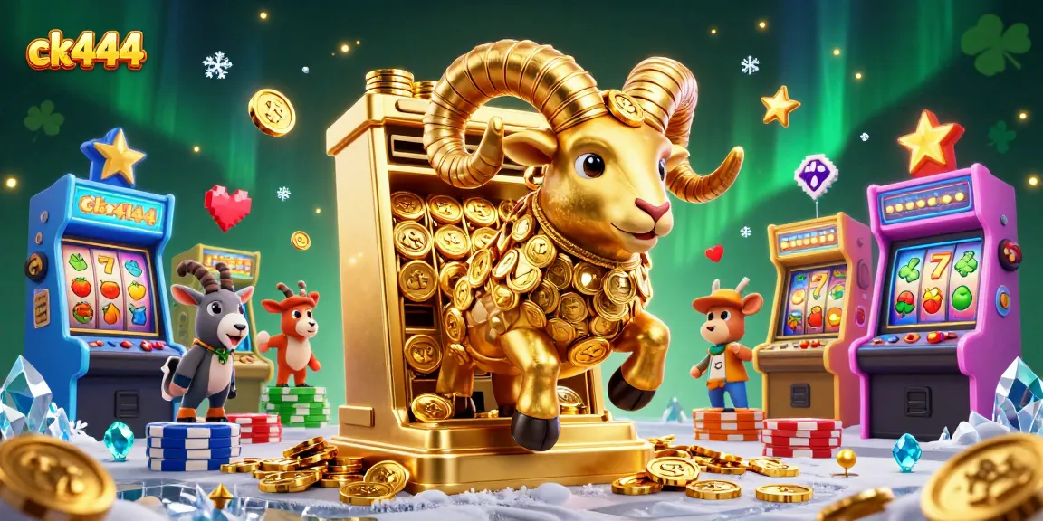 Experience thrilling action with ck444 at the jackpot gate, featuring dynamic golden ram and slot elements.