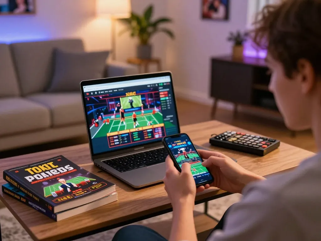 Exciting sports betting at trang chủ F168 with smartphone in cozy environment