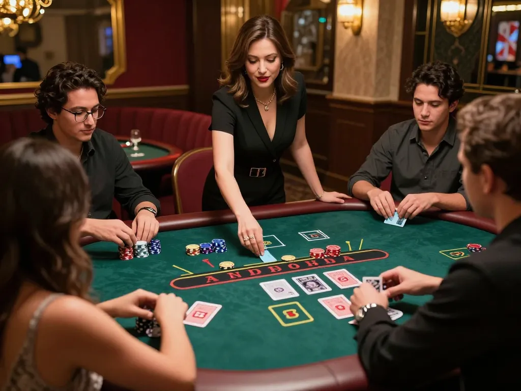 Engaged players at a live blackjack table experiencing the thrill of 789betss.