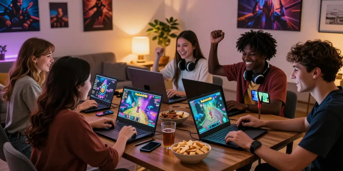 Rajaslot88: suasana seru bermain game online bersama teman-teman di rumah.