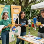 Community gathering promoting ROKOK88 campaign for meaningful change.