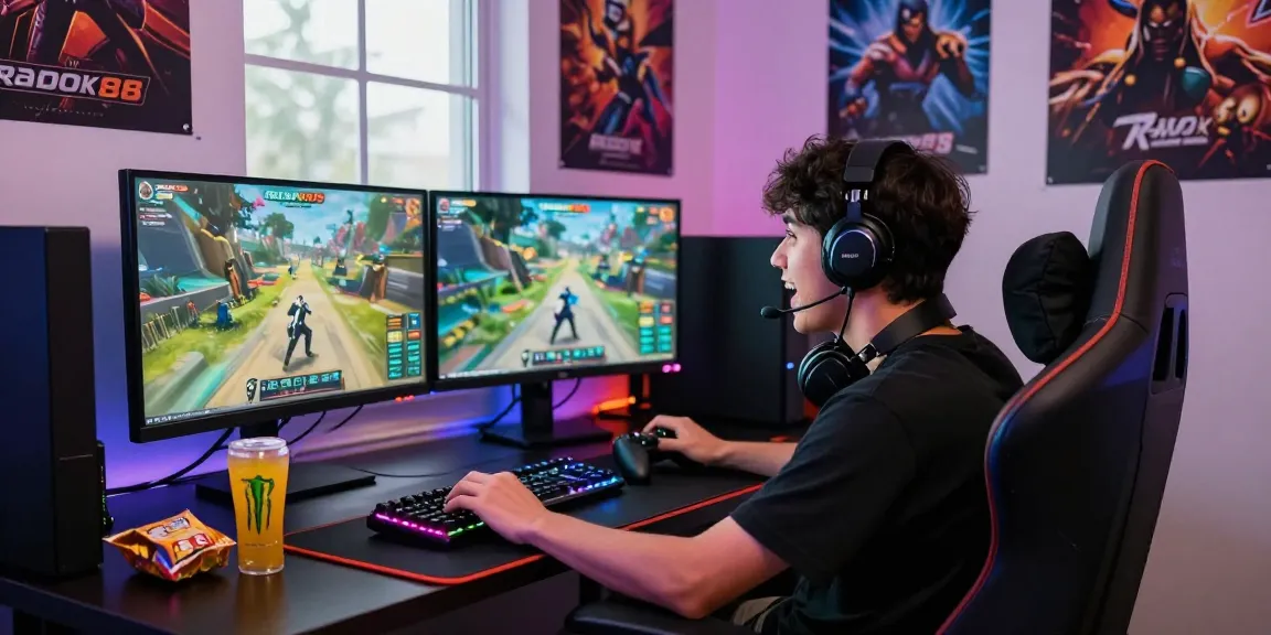 Exciting gaming moment showing rokok88 gameplay with vibrant atmosphere.